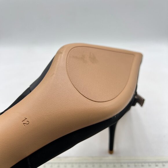 FOWT Black Pointed Toe Bow Pumps Stiletto High Heel Slingbacks Slip on Shoes - Picture 5 of 8